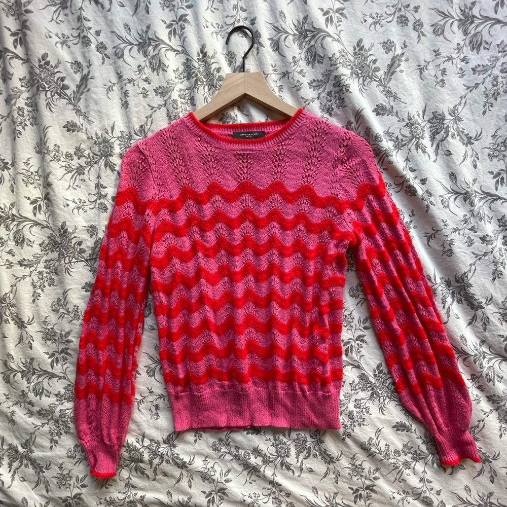 Ann Taylor Pointelle Knit Sweater